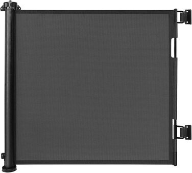 Захисний бар'єр для дитячих воріт, розтяжний 0-150 см, для дітей, котів та собак, внутрішнє та зовнішнє використання (Чорний-150 см)