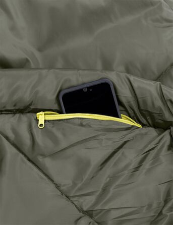 Спальний мішок VAUDE Sioux 800 II блакитний, 2-8°C, для трисезонного використання, компактний, 220x80 см, з двосторонньою блискавкою, для кемпінгу та відпочинку на природі