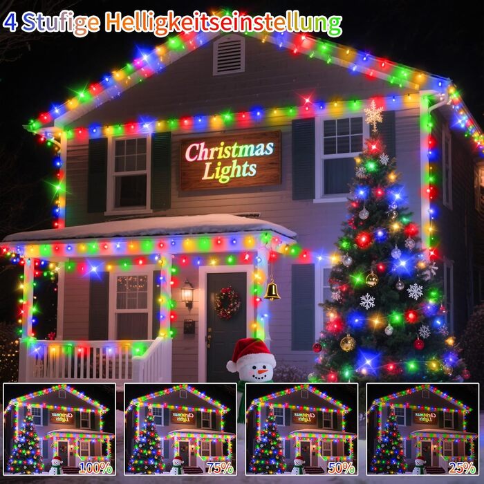 Ланцюжок LED-ліхтарів на батарейках: 1000 LED, тепле світло, для дому та вулиці, з пультом, для вечірки, весілля, декору ялинки