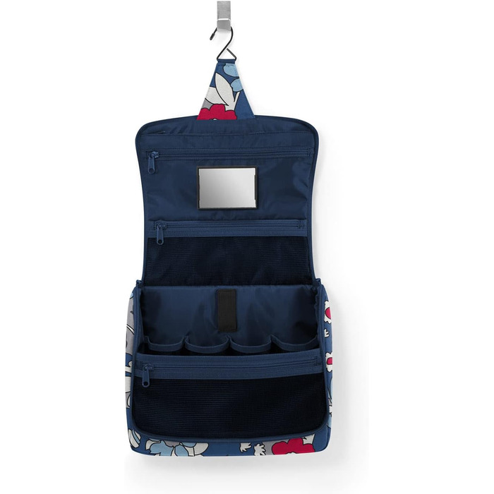 Сумка-органайзер Reisenthel Toiletbag XL - велика, з гачком, водовідштовхувальне покриття, колір: Флорист Індіго