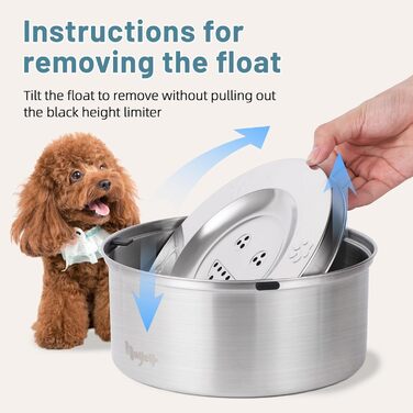 Миска для собак без облизування, нержавіюча сталь, миска для пиття собак Anti-Schlabber, неслизька та витокостійка миска для собак, маленьких та середніх собак (3L+1L)