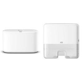 Tork Xpress Table Dispenser for Multifold Paper Towels 552200, Elevation Design - H2 Table Paper Towel Dispenser for folded towels, single sheet dispensing, compact design, white, 21.8 x 32.3 x 11.6 cm (White, Dispenser with Dispenser)