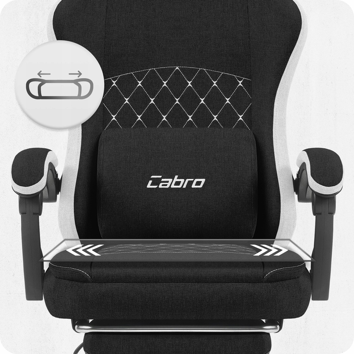 Ігрове крісло Cabro C503, чорно-біле