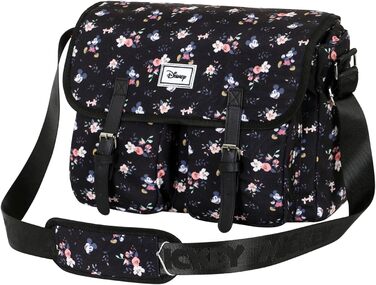 Mickey Mouse Nature-Large Satchel Shoulder Bag, Black