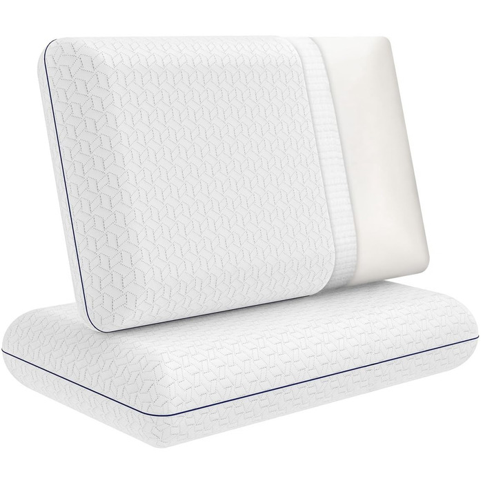 Ортопедична подушка для шиї та голови Classic з ефектом пам'яті (Memory Foam), ергономічна, середньої та високої жорсткості, з дихаючим знімним чохлом, сіра