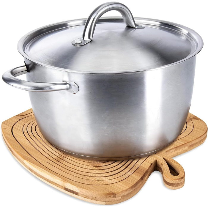 Кошик для фруктів Dimono® з бамбука, складаний, 3 в 1: кошик для фруктів, овочів та підставка під горщик, з дощечкою для нарізання, дизайн 