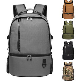 28L Insulated Cooler Backpack - Double Layer Thermal Rucksack for Picnics, Camping, and Travel (Gray)