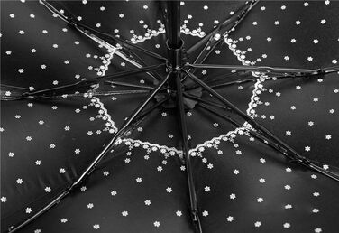 Жіночий дитячий парасолька від сонця та дощу FakeFace® з поліестеру, чорний, ручний, з UV-захистом
