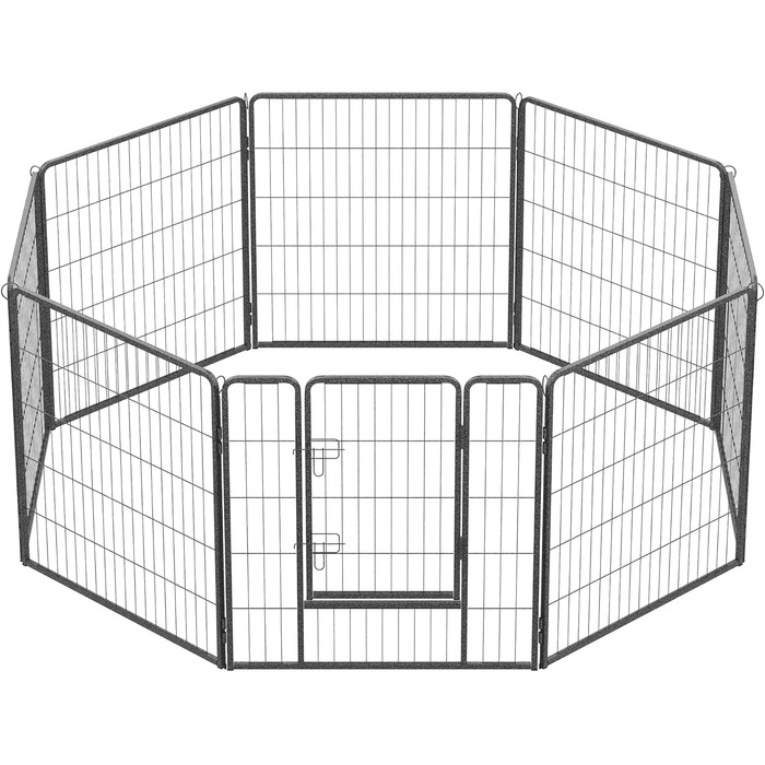 Вольєр для тварин Feandrea Freilaufgege XL (77x80 см), сірий, збірний, для великих тварин, 8 панелей