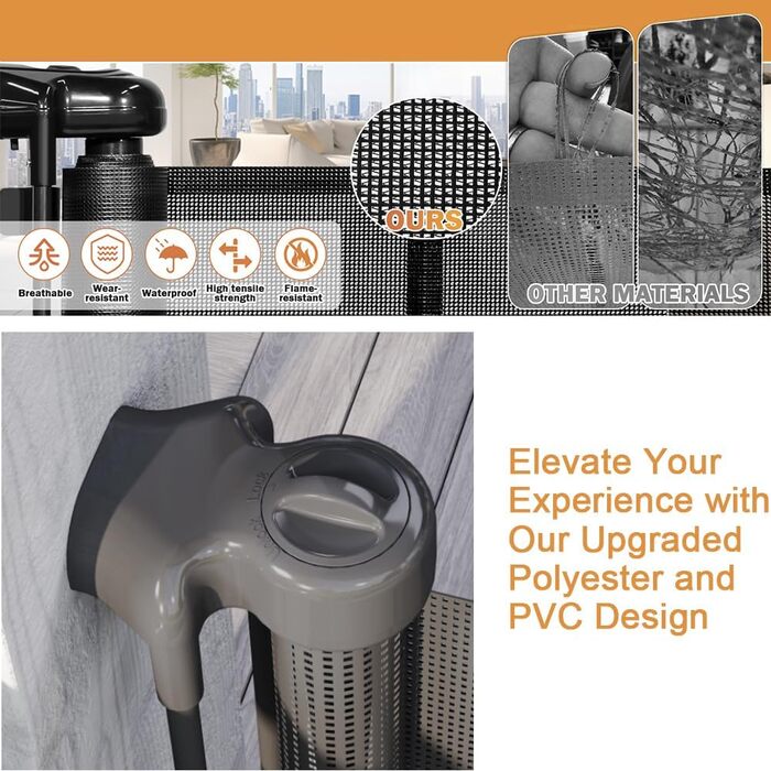 Захисний бар'єр для дитячих воріт, розтяжний 0-150 см, для дітей, котів та собак, для внутрішнього та зовнішнього використання (700 см/Білий)