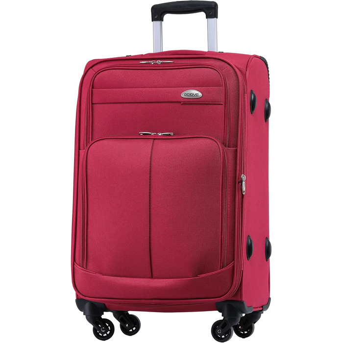 Чемодан тканинний BEIBYE, комплект, ручна поклажа 54 см, з кодовим замком (бордовий)