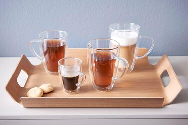 Bredemeijer brown curved rectangular wooden tray, 44.5 cm