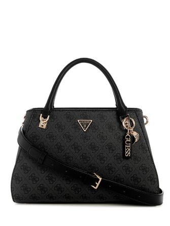 Сумка жіноча GUESS Noelle II Luxury Satchel з логотипом, чорна