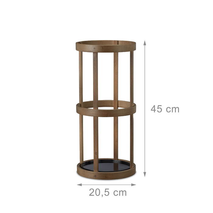 Relaxdays Bamboo Round Umbrella Stand