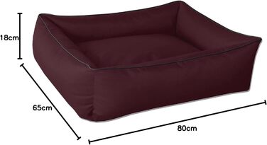 Лягушкове ліжко для собак BedDog MAX, XXL, бежеве (80x65x18 см), знімний, washable, для великих собак