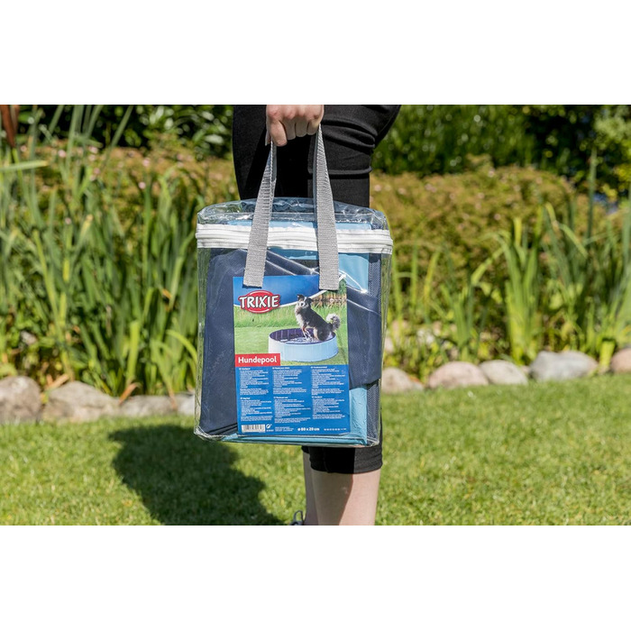Trixie 39482 Dog Pool, ø 120 x 30 cm, turquoise/gray