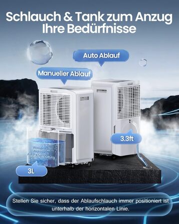 Електричний осушувач повітря 20л/день з цифровим дисплеєм, таймером та підключенням до каналізації. Для квартири, підвалу, вітальні.