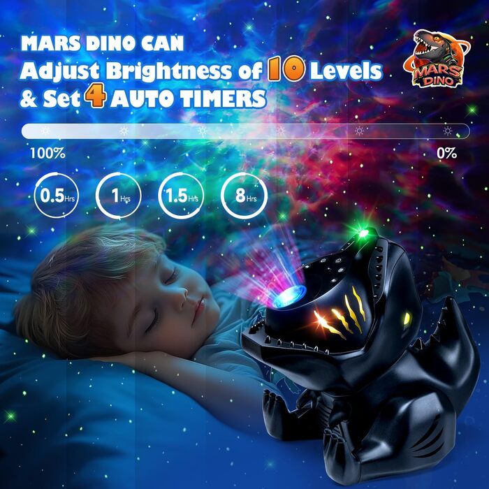 LED Starry Sky Projector, Northern Lights Lamp with 18 Lighting Modes, Night Light Sleep Aids, 15 Sound Machine, Northern Lights Lamp with Remote Control, Timer, Starry Sky Projector for Kids, Adults, Party & Decoration (Black)
