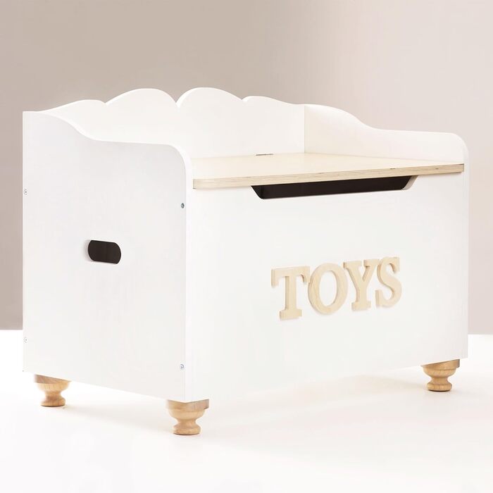 Le Toy Van Велика дерев'яна іграшкова скриня для дітей, 68x43x53 см, безпечні петлі, до 50 кг, навчальна, стиль Монтессорі, від 3 років