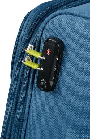 Валіза American Tourister Pulsonic Spinner L, розширювана, 81 см, 113/122 л, синя, поліестер