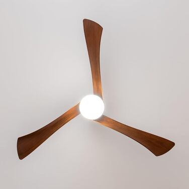 Стельовий вентилятор Cecotec EnergySilence Aero 5280 LightWood з LED підсвіткою 18W, діаметр 132 см, DC мотор, пульт, таймер, режим зима/літо