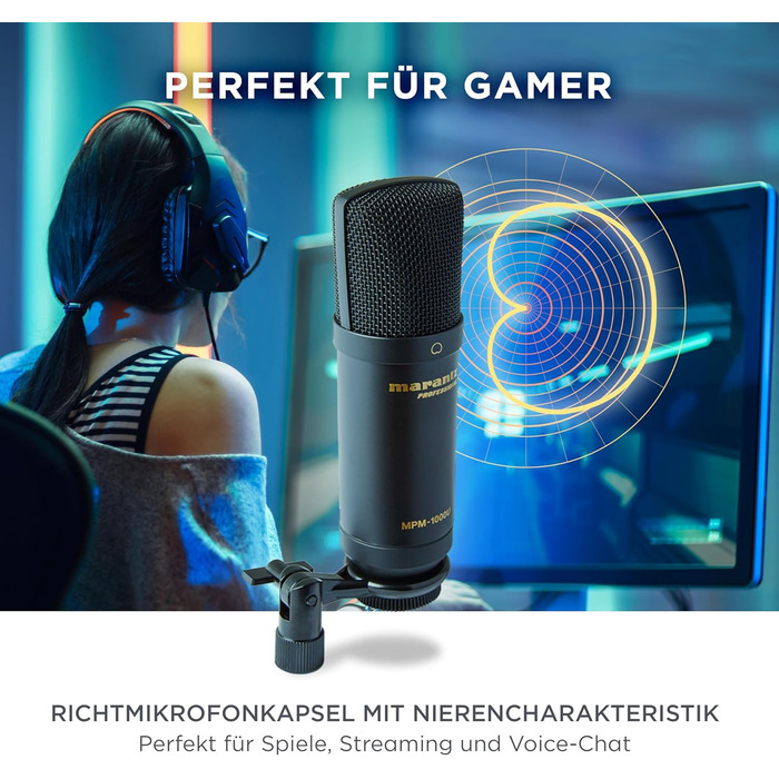 Marantz Professional MPM-1000U: USB мікрофон з великою мембраною та нирковою характеристикою для подкастів, студії та геймінгу