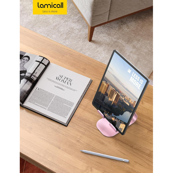 Універсальна підставка-холдер Lamicall для планшетів від 4.7 до 13 дюймів, регульований стійкий тримач для iPad Pro, Air, Mini, Samsung Tab (Rose Gold)