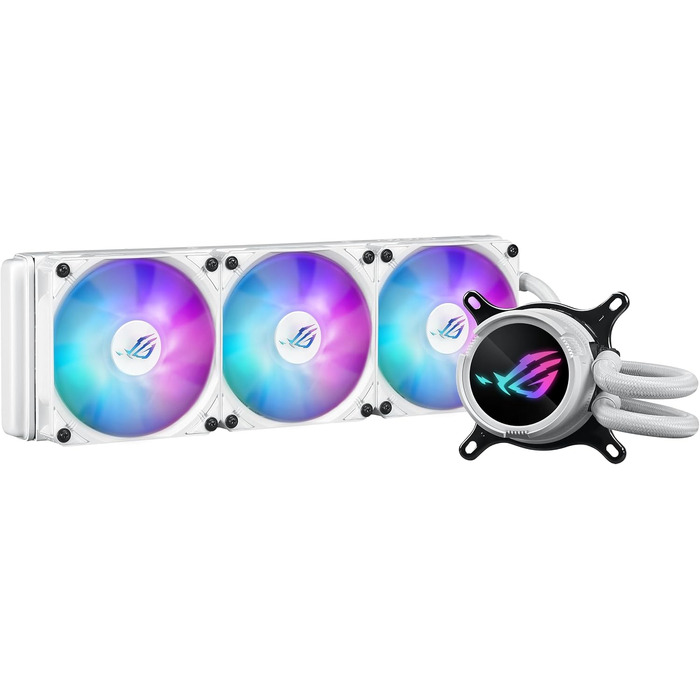 Система рідинного охолодження процесора ASUS ROG STRIX LC III 360 ARGB White, 3 вентилятори, біла
