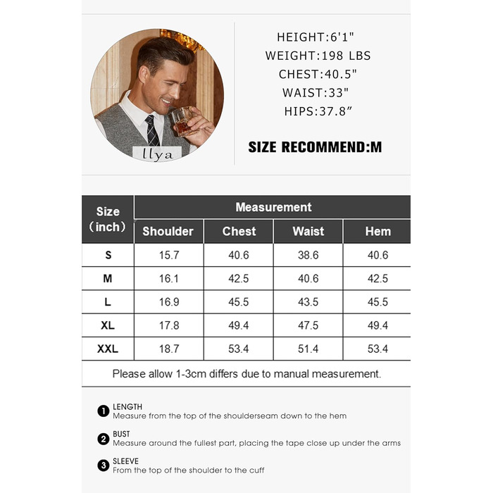 Жилет чоловічий COOFANDY, коричневий, для вечірок, ділових зустрічей та святкування, модель V-подібного вирізу