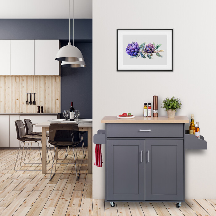 Relaxdays Kitchen Cart with Work Surface