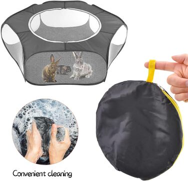 Клітка-манеж для дрібних тварин: кроликів, морських свинок, хом'яків та їжаків, розмір M (52x52x38 см)