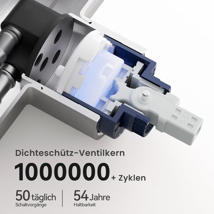 Кран кухонний CECIPA з 3 режимами, висувна лійка, поворотний на 360°, з високим виливом, нержавіюча сталь, з однією ручкою