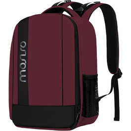 MOSISO Рюкзак для камери, фотосумка для DSLR/SLR/беззеркальних камер, з підкладкою, ударостійкий, модульні вставки, тримач для штатива, сумісний з Canon, Nikon, Sony (Вишневий)