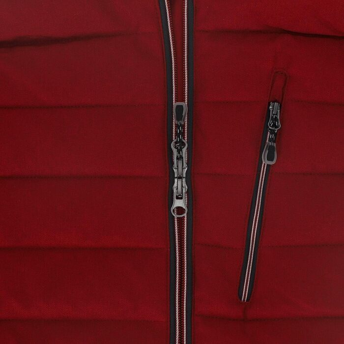 Степлена жилетка Blue Wave Nathalie з відстібаною капюшоном - жіноча жилетка, гранатовий колір, розмір 44