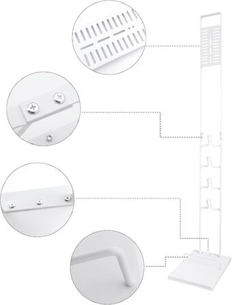 Підставка для пилососа Dyson V6 V7 V8 V10 V11 DC58 DC59 DC62 DC74 - без свердління (біла)