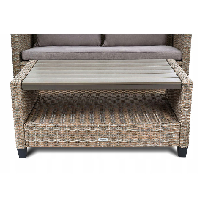 Комплект садових меблів Di Volio DV-016GF Firenze, техноротанг, бежевий, 6 предметів