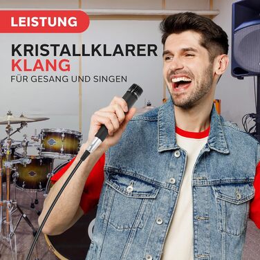 Професійний мікрофонний комплект Pyle (3 шт.) з кейсом, кабелем XLR та кріпленням - Кардіоїдний, чорний/срібний