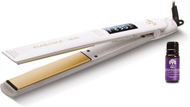 Професійний випрямляч для волосся Gama Italy Elegance Argan з олією аргана, 150-230°C, білий