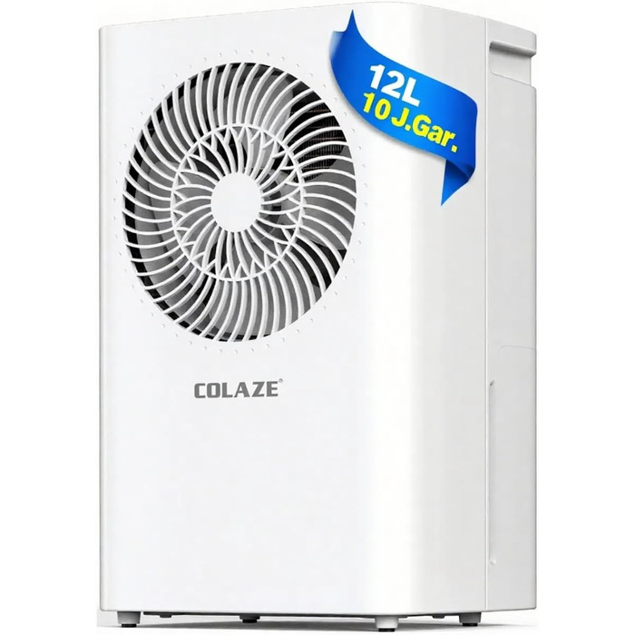 Електричний осушувач повітря COLAZE 12л/24г для дому та підвалу, автоматична відтавлювання, низький рівень шуму 36dB