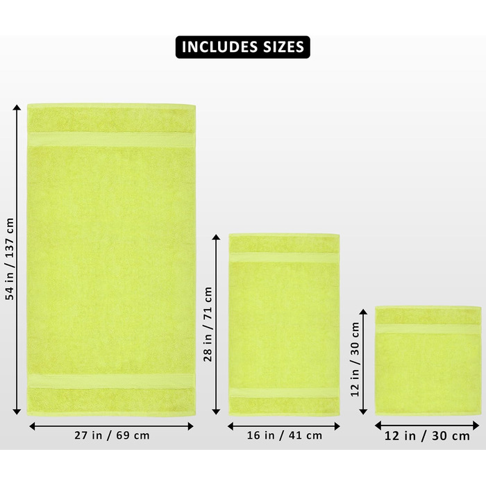 Utopia Towels 8-Piece Towel Set, Sage Green, 2 Bath Towels, 2 Hand Towels, and 4 Washcloths, 100% Cotton