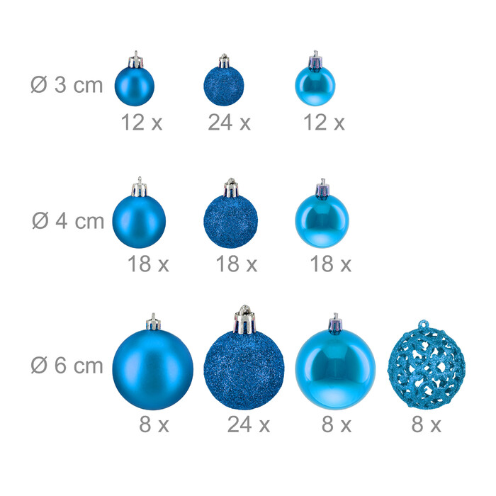 Relaxdays Christmas Baubles - Set of 150