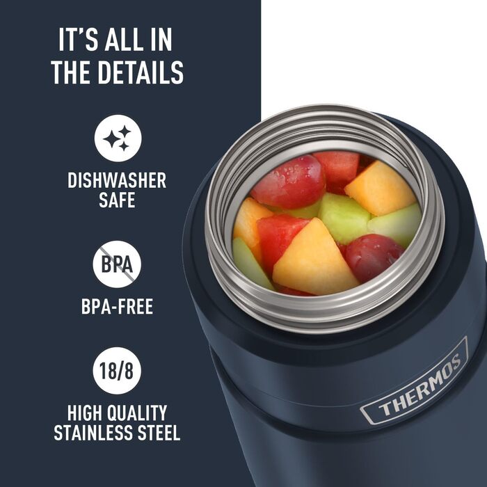 Термос THERMOS Stainless King, 680 мл, вакуумна ізоляція, колір Midnight Blue
