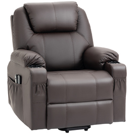 HOMCOM Electric TV Lift Chair with Assistance, 330 lbs, Brown