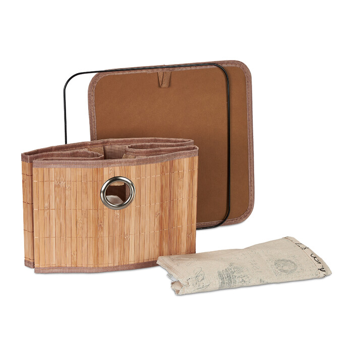 Relaxdays Bamboo Storage Basket