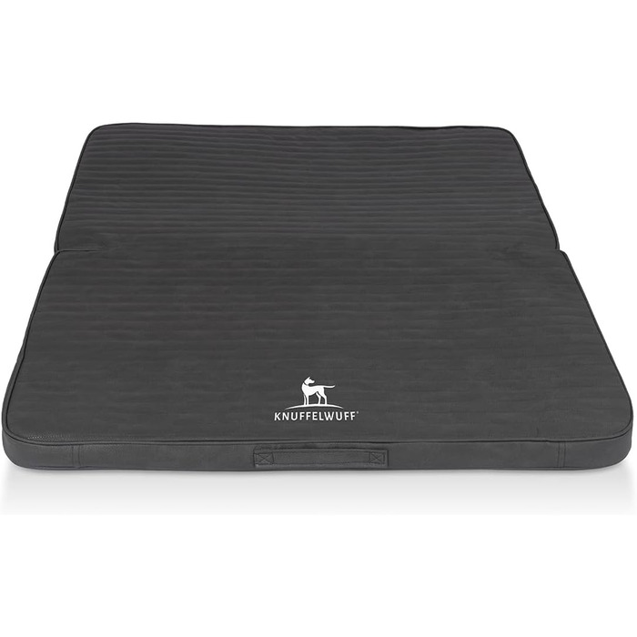 Килимок для собак Knuffelwuff Roanoke: ортопедичний, з лазерного тиснення, 140x120 см, чорний, знімний, пральний, для великих, середніх та малих собак