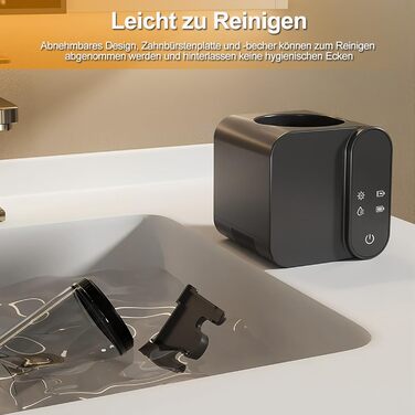 Стерилізатор зубних щіток Maxspace UV з підсвічуванням, електричний, настінний, USB/Solar зарядка, 2 слоти (чорний)