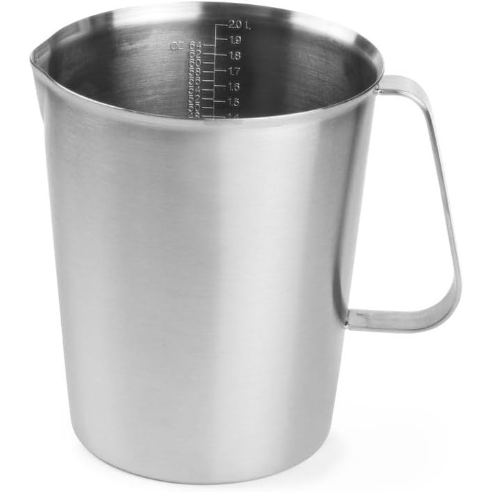 HENDI Measuring Cup, Heavy-Duty, 2L, ø140x(H)175mm, Stainless Steel