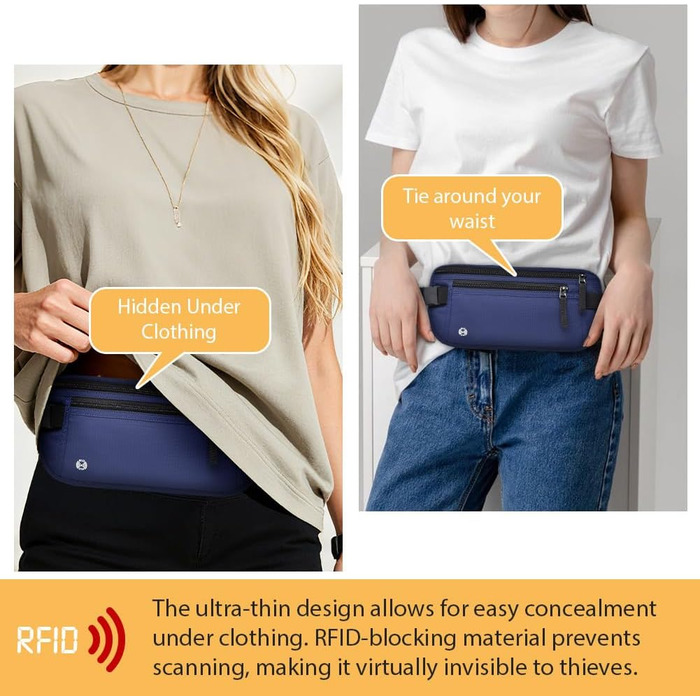 Чоловіча/Жіноча поясна сумка DiULi, чорна/темно-синя, для спорту, подорожей та активного відпочинку