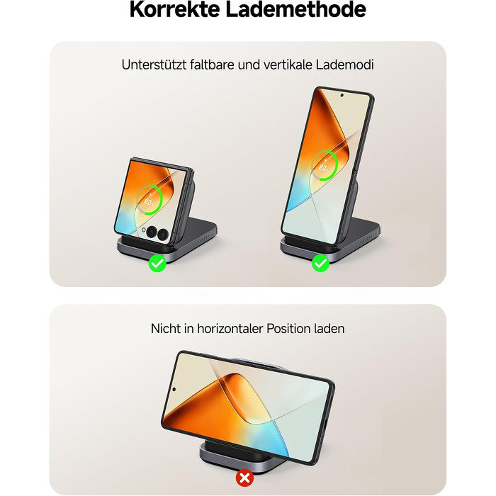 Індукційна зарядна станція SwanScout для Samsung Galaxy Z Flip 6/5/4/3 та Z Fold серії, бездротовий зарядний пристрій