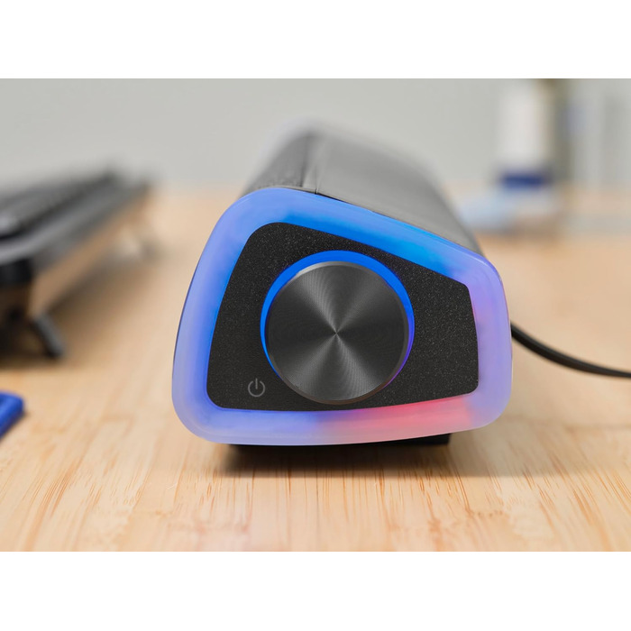 Комп'ютерна акустика Trust Orada USB 2.0, 12W (6W RMS), чорна, з AUX, для ПК, ноутбука, Mac (Саундбар)